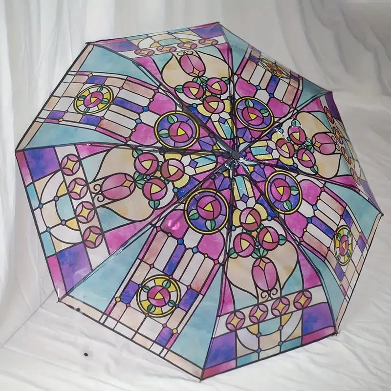 BowLift | Stained Glass Art Umbrella — Automatic Wind PRedection and Rain PRedection