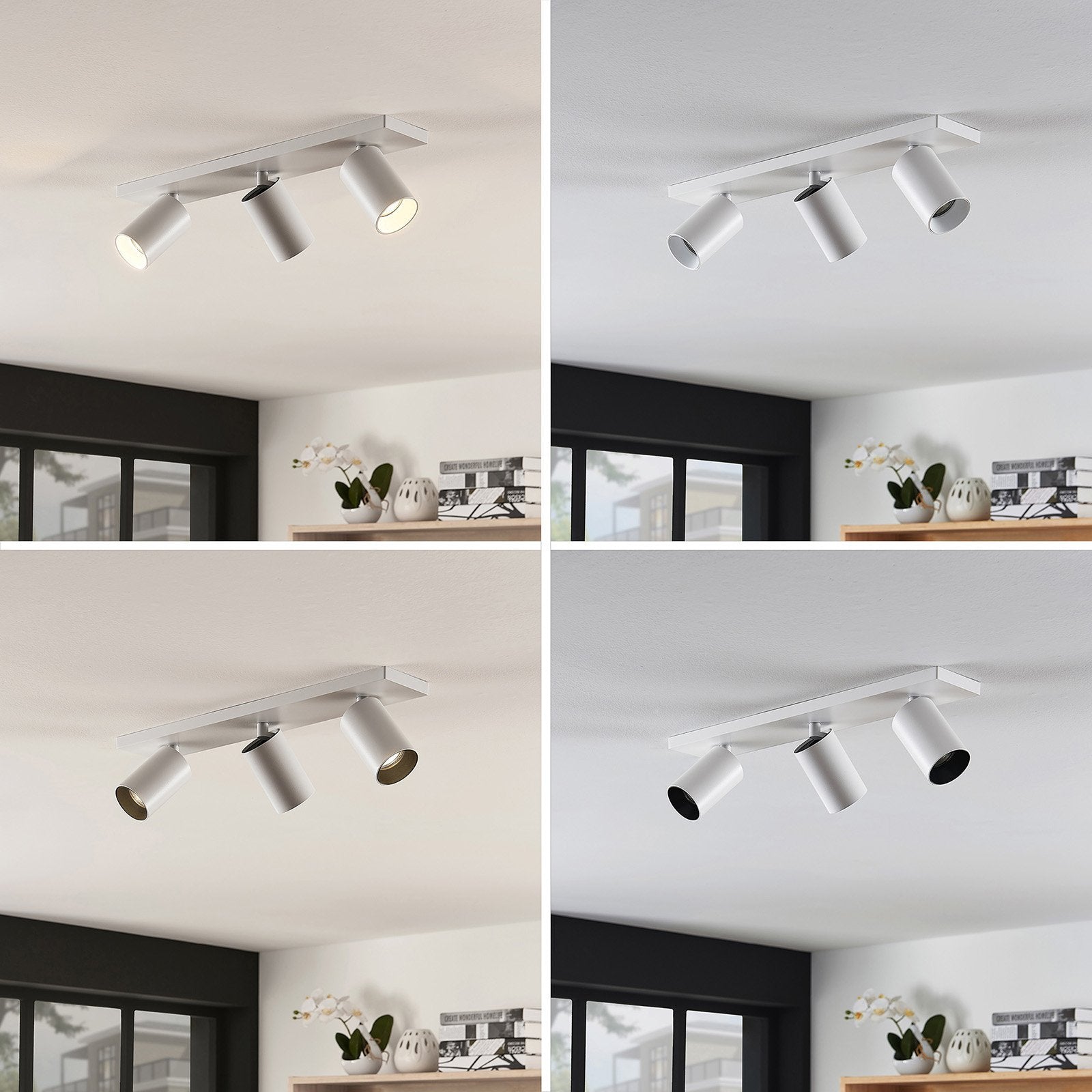 BowLift | Ceiling Light White Aluminum Adjustable Spotlight
