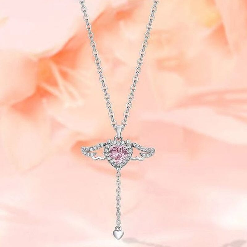 BowLift | Pink Angel Wings Necklace