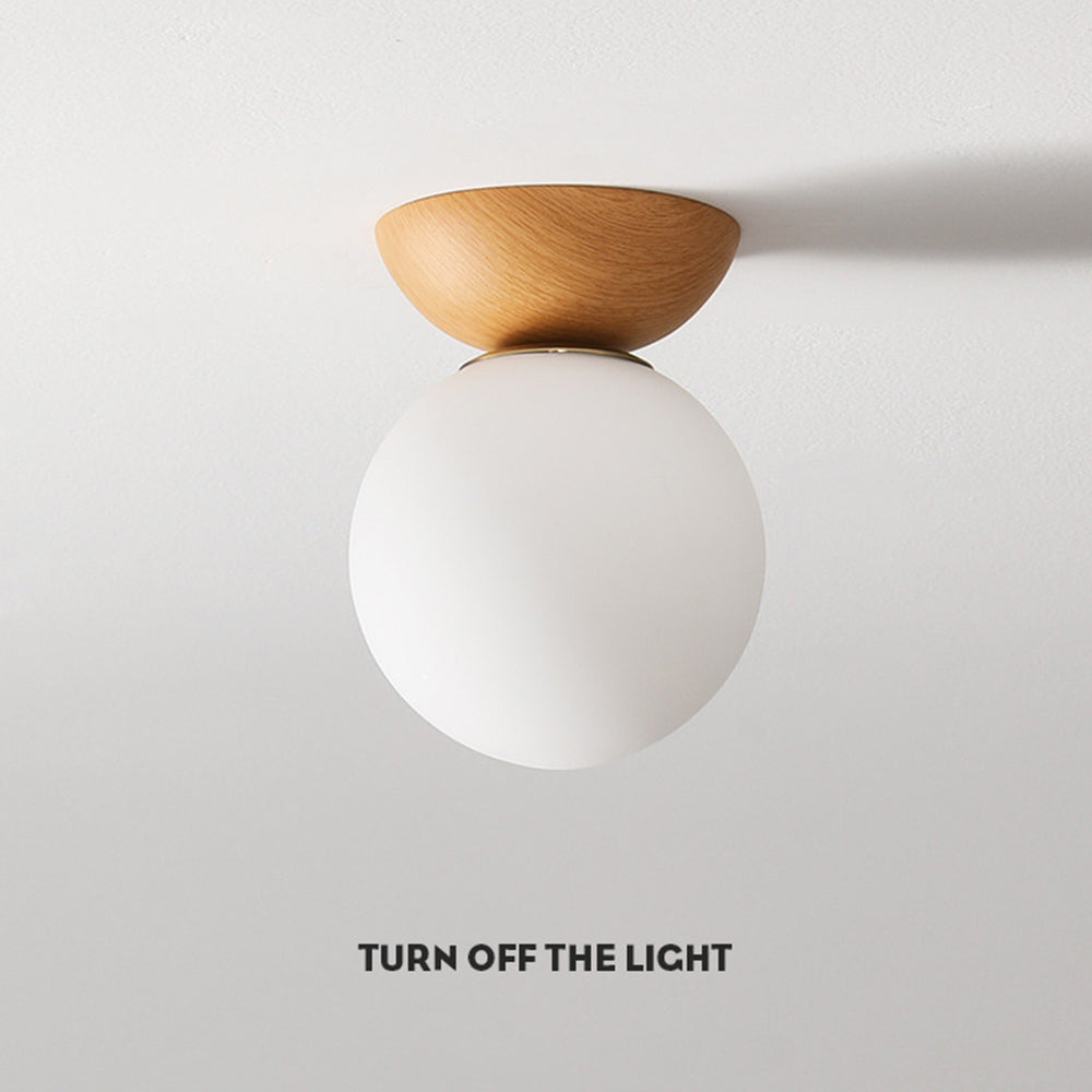 BowLift | Ceiling Light with Glass Shade for Hallway