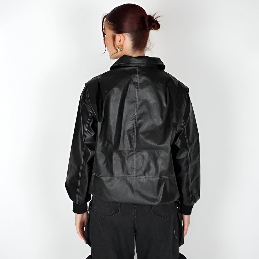 Urban Elegance Vegan Leather Jacket