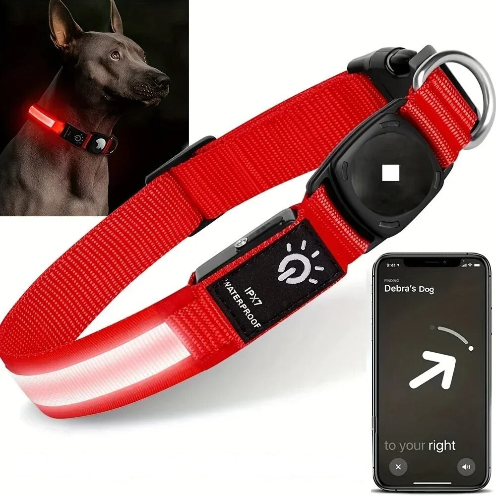 BowLift | Flashing Dog Collars β Waterproof LED Light Up Dog Collar with USB Rechargeable Glow, Dog Collars Illuminated for Night Safety, All Sizes