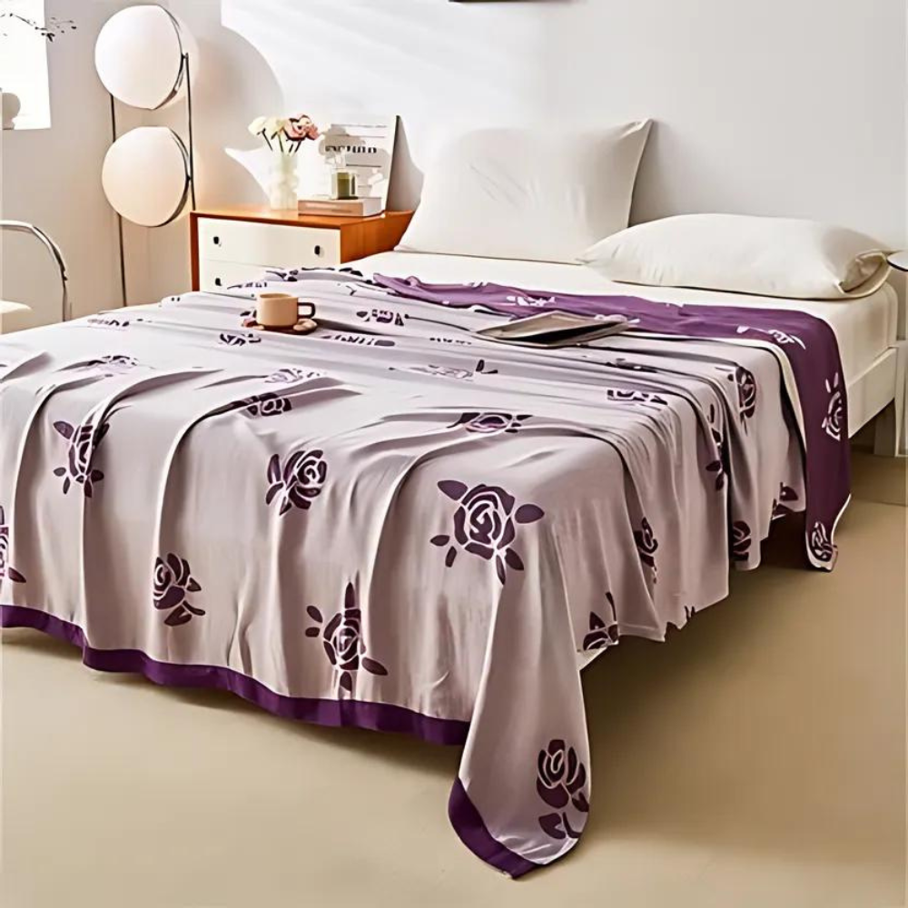 BowLift | Bamboo Fiber Rose Cooling Blanket