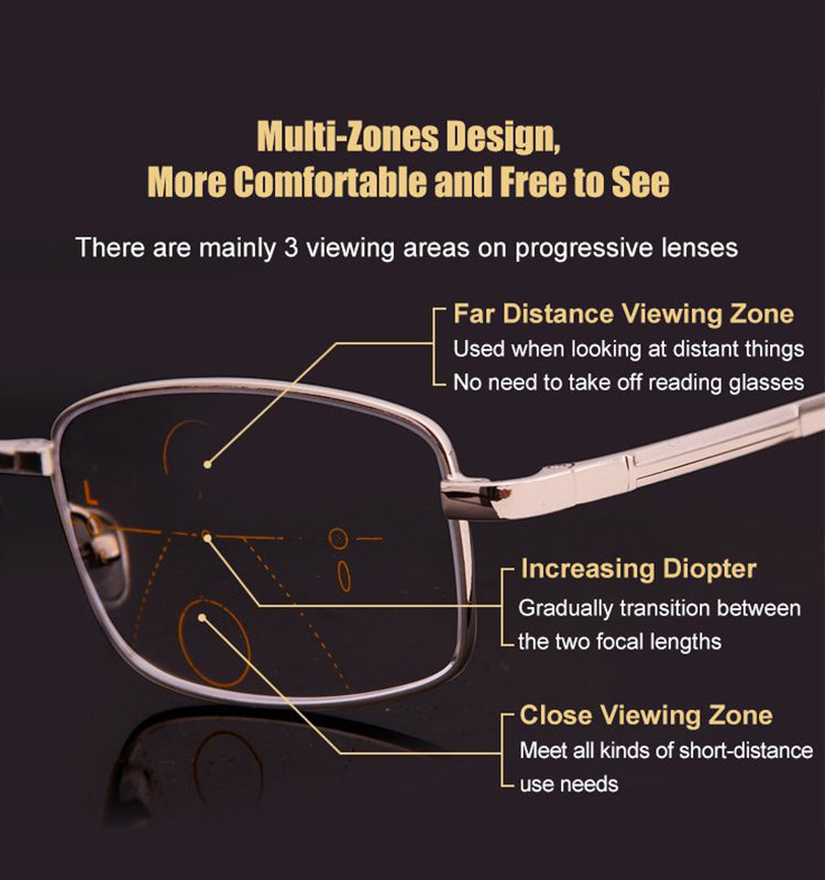 BowLift | Elderly metal frame resin folding reading glasses