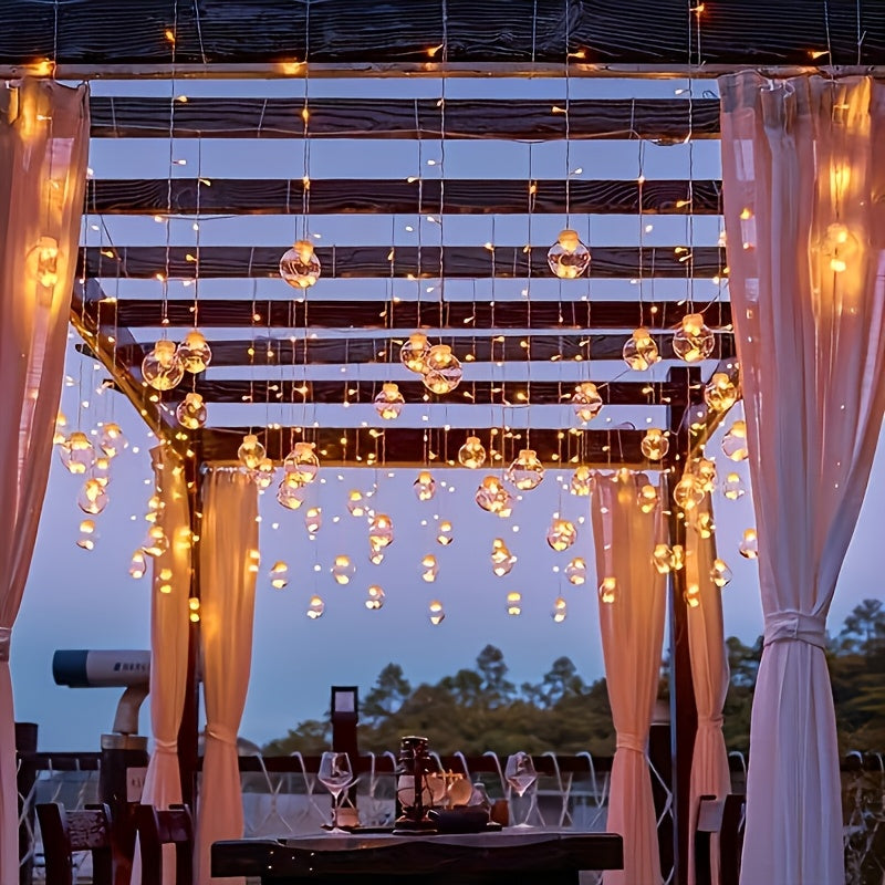 BowLift | Fairy Lights with Hanging Globe Ornaments
