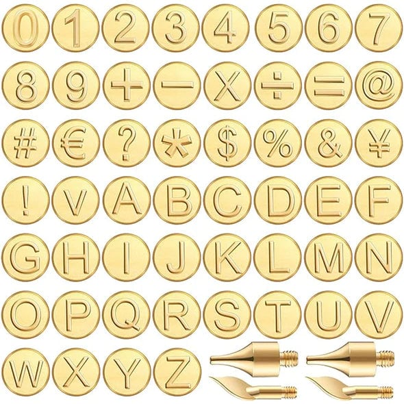 BowLift | 26 Letters Copper Mold —DIY Wood Burning/Carving Set