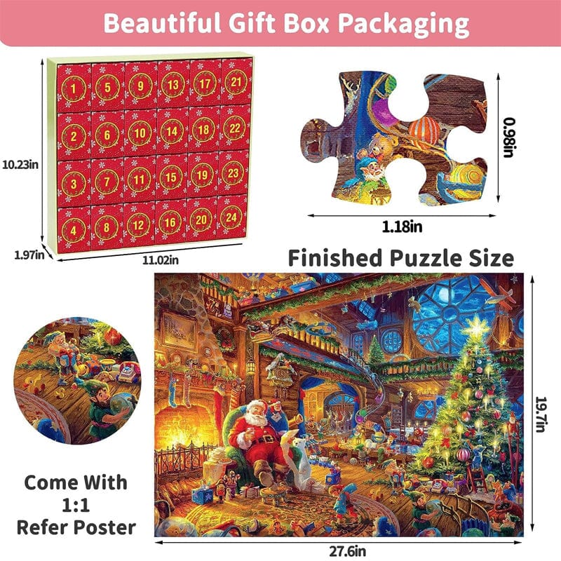BowLift | Christmas Advent Calendar Puzzle Game 1000 Pieces