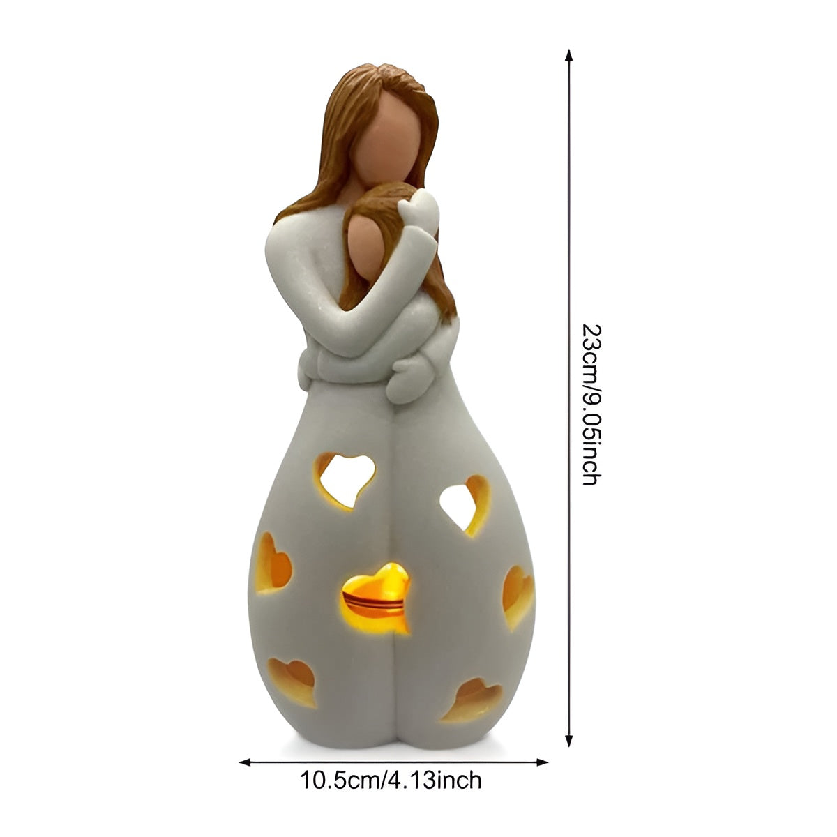 BowLift | Embracing Mother Daughter Figure Flickering Candle Holder - LoveGlow