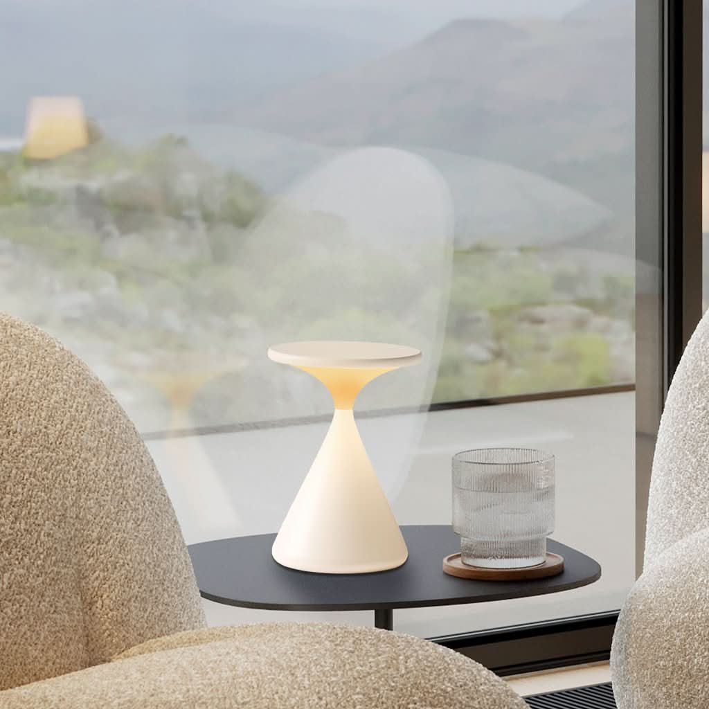 BowLift | Hourglass Cordless LED Table Lamp with Touch Dimmer