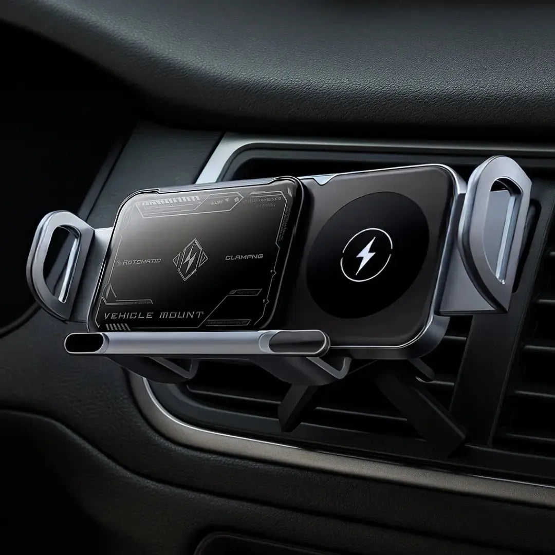 BowLift | Car device holder with charging function – Automatic grip & wireless charging