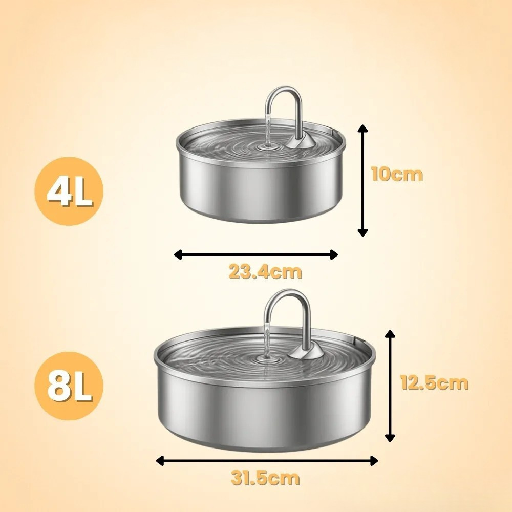 BowLift | Automatic Stainless Steel Water Fountain Pet Drinking Bowl