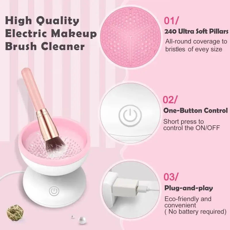BowLift | Automatic Makeup Brush Cleaner — USB-powered Deep Cleaning Device