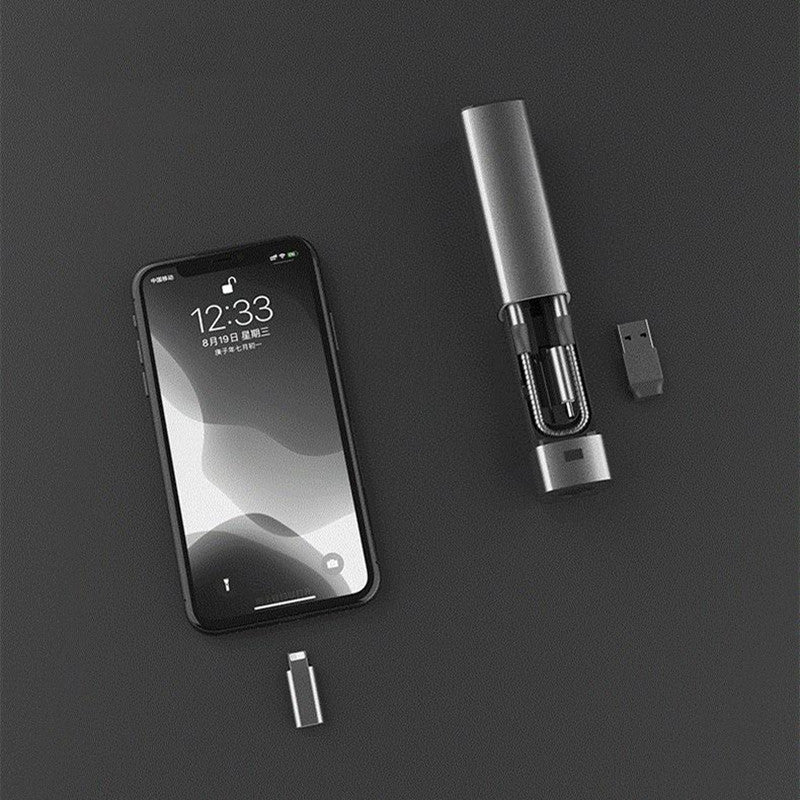 BowLift | 6-In-1 Cable Organizer With Mini Flashlight And Emergency Power Bank