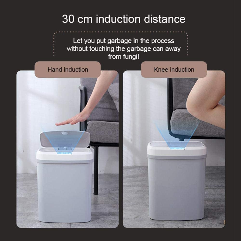 BowLift | Automatic Sensor Trash Can – 15L – Touchless & Quiet – For Kitchen or Living Room