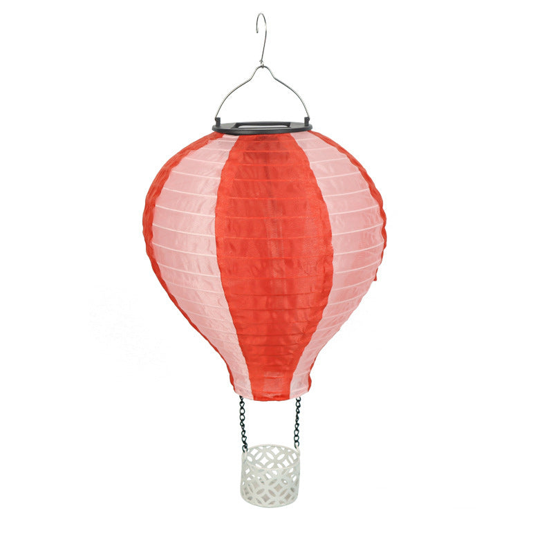 BowLift | Contemporary Creative Solar Hot Air Balloon Fabric Shade LED Outdoor Pendant Light for Terrace Outside
