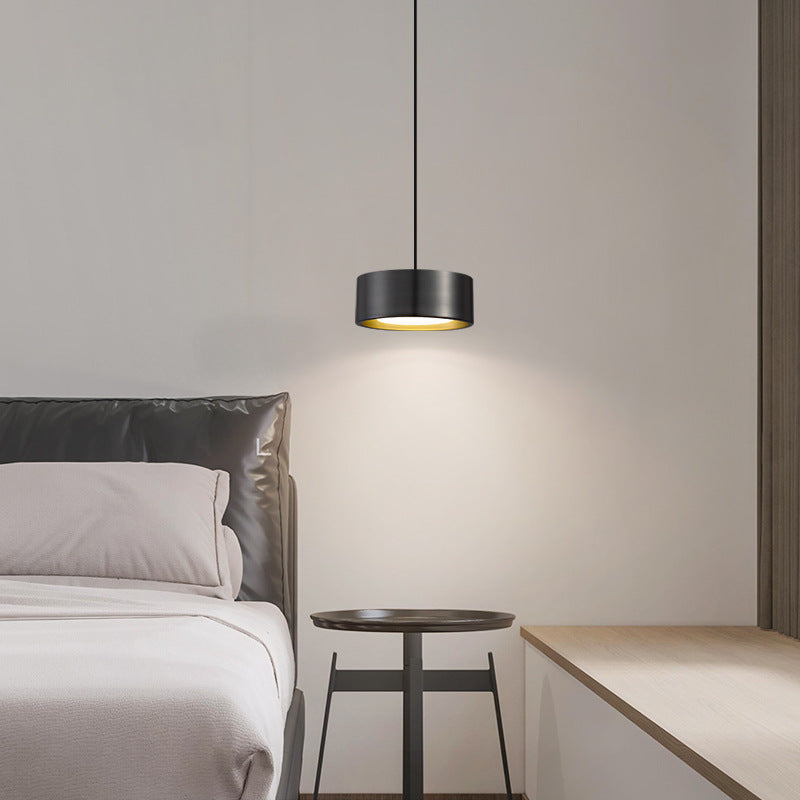 BowLift | Minimalistic Round Cylinder Iron LED Pendant Light for Bedroom