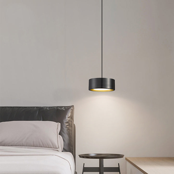 BowLift | Minimalistic Round Cylinder Iron LED Pendant Light for Bedroom