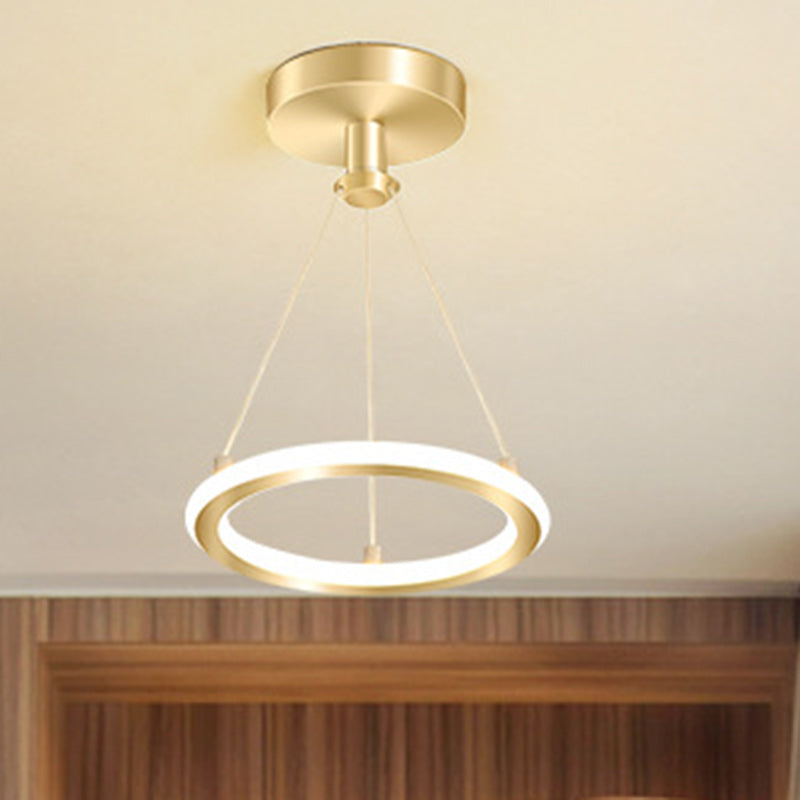 BowLift | Contemporary Nordic Round Metal Silica LED Semi-Flush Mount Ceiling Light for Corridor
