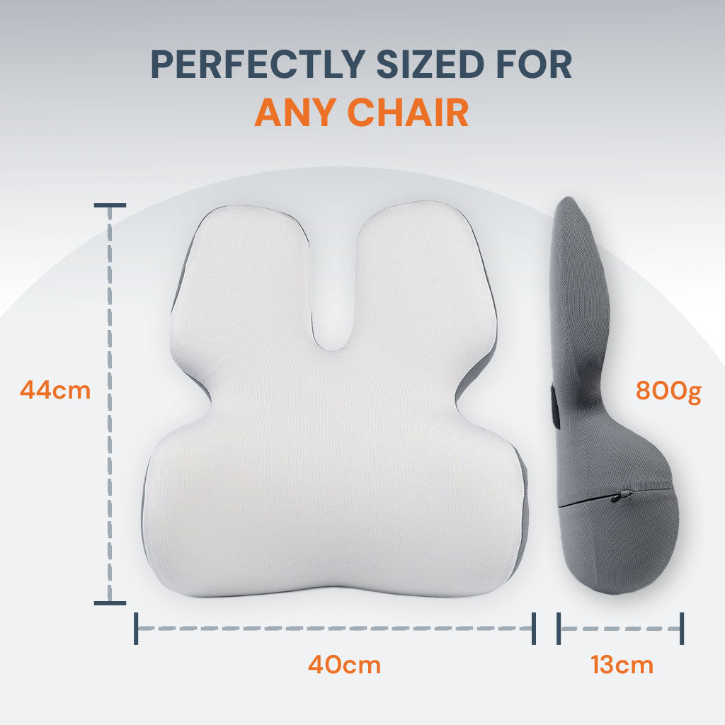 BowLift | Adjustable Memory Foam Lumbar Support Cushion | Backrest Support for office chair Ergonomic Design for Back Pain Relief at Home, Office & Car