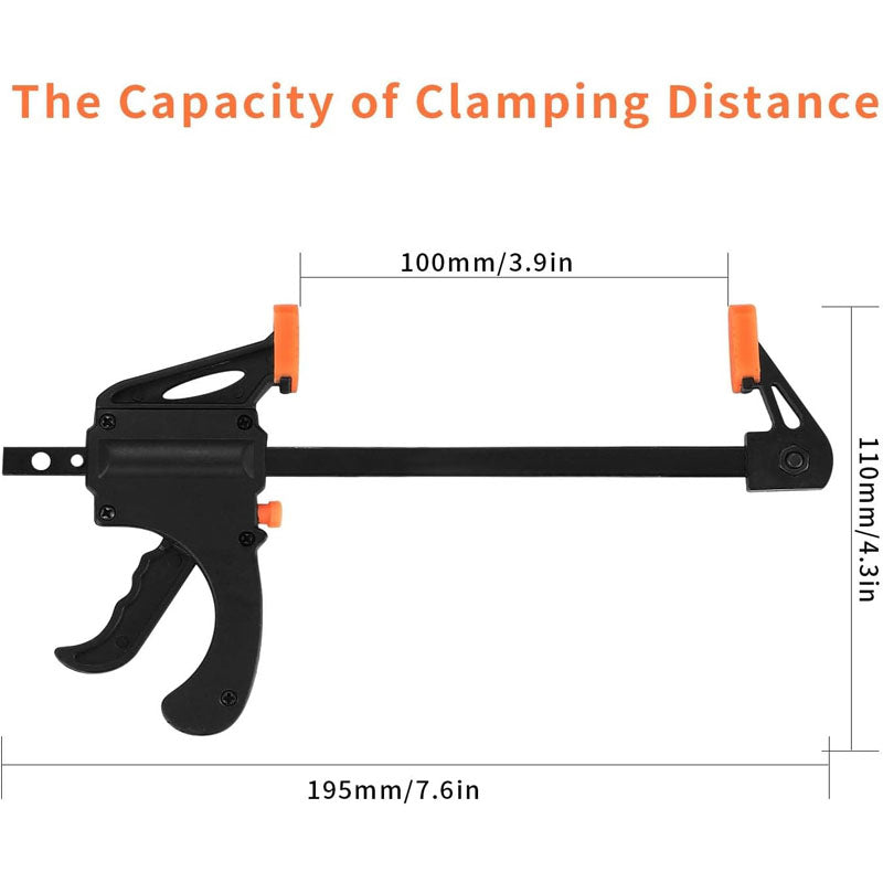 BowLift | 5 Pcs 4 Inch Bar Clamps for Woodworking for spread clamp parts for welding gluing or woodwork projects