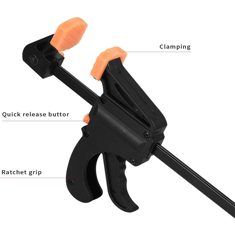 BowLift | 5 Pcs 4 Inch Bar Clamps for Woodworking for spread clamp parts for welding gluing or woodwork projects