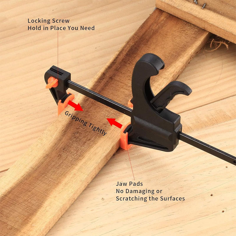 BowLift | 5 Pcs 4 Inch Bar Clamps for Woodworking for spread clamp parts for welding gluing or woodwork projects