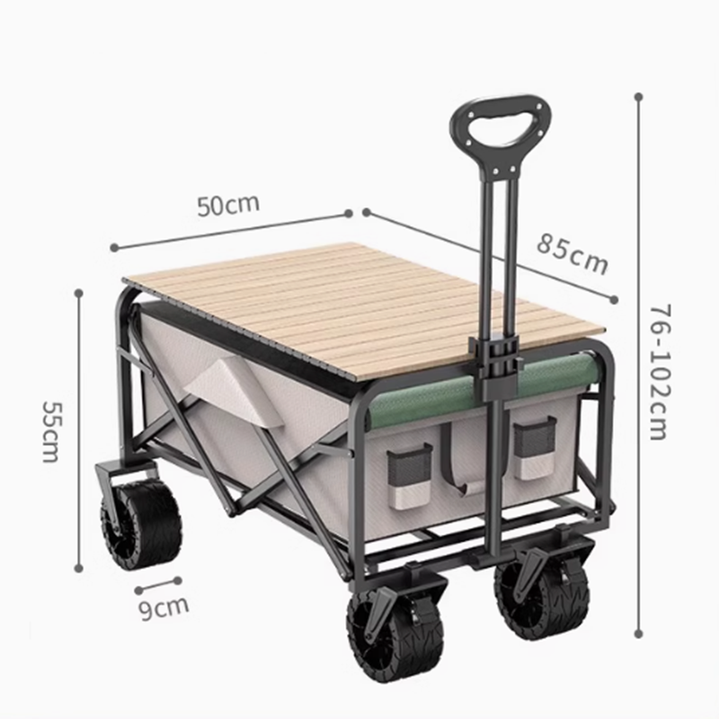 BowLift | Super Giant Wheel Outer Card Inner Green Beach Cart Camping Trolley Trailer Load-Bearing 200 Kg