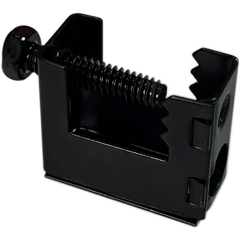 BowLift | 100-Pack Beam Clamps, 1/4"-20 Black Steel Bolt-On Beam Clamps, for use with J-Hooks, clamps onto beams up to 1/2" thick