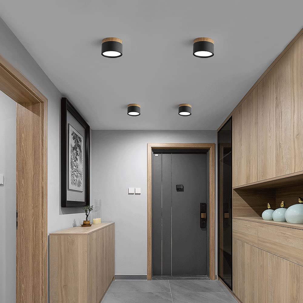BowLift | Ceiling Light with Pink Flush Wood Finish