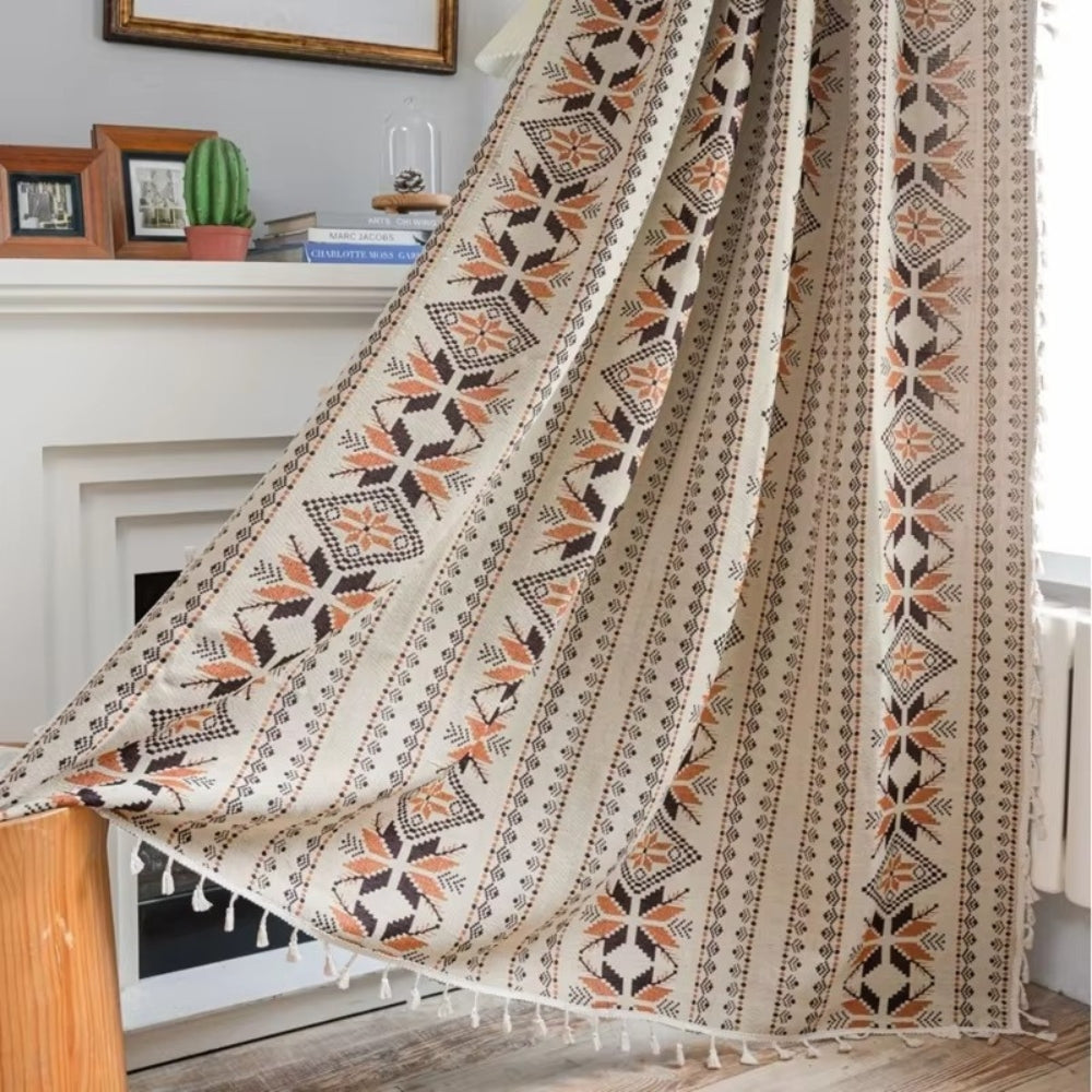 BowLift | Bohemian Geometric Semi-Blackout Curtain