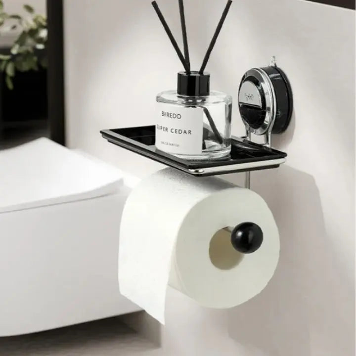 BowLift | Drill-free toilet paper holder made of stainless steel