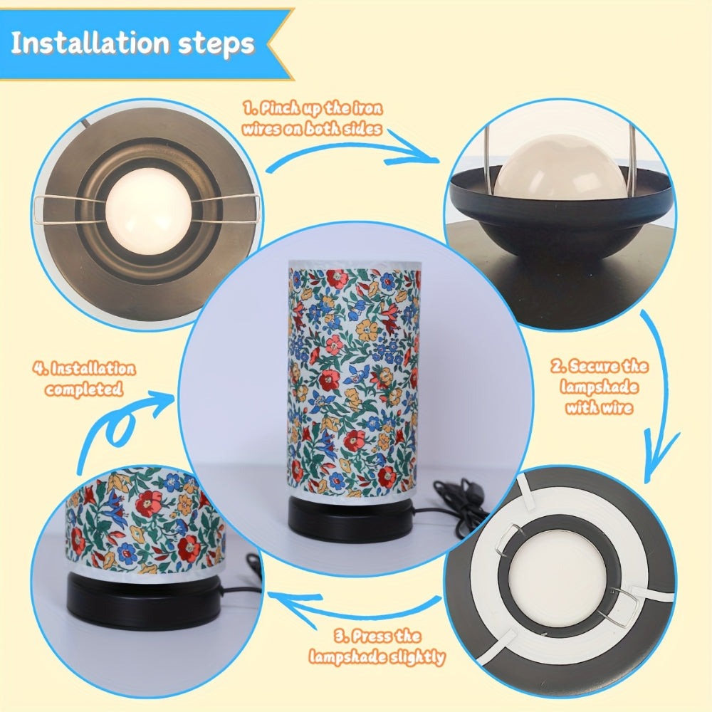 BowLift | Botanical Floral Fabric Lighting Table Lamp