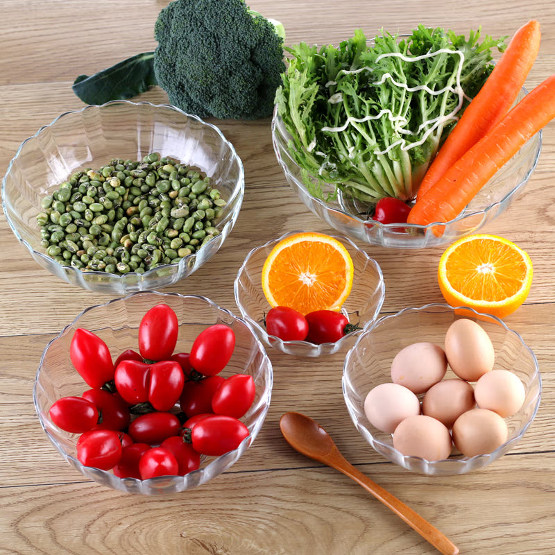 BowLift | Tempered Glass Bowls Soup Bowls Salad Bowls Dessert Bowls Lotus Edge
