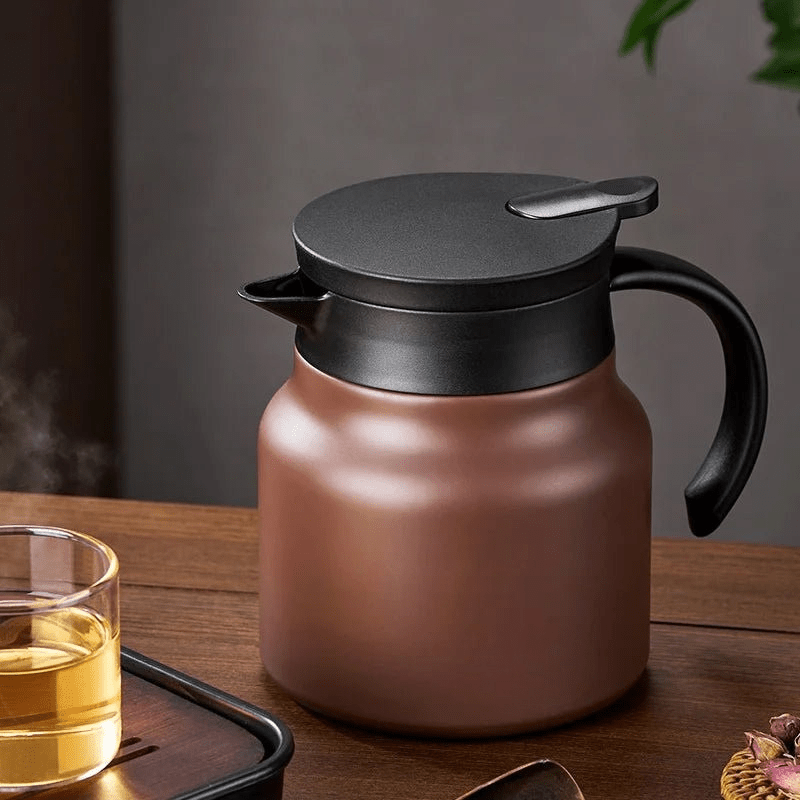 BowLift | Insulated teapot with stainless steel strainer & ceramic for hot or cold tea