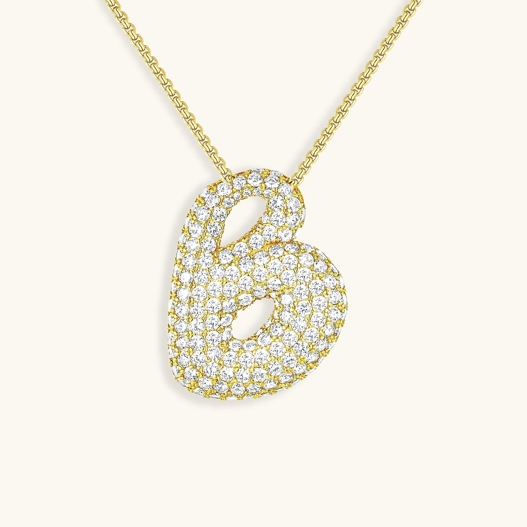 BowLift | Bubble Initial-Diamond-Necklace