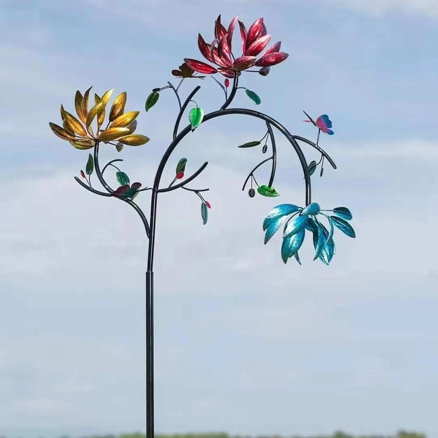 BowLift | Colorful Garden Windspinner – Fascinating Flower Decoration