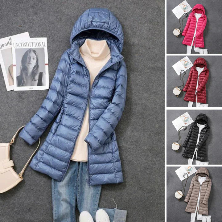 BowLift | Ultralight, Packable, Long Puffer Coat