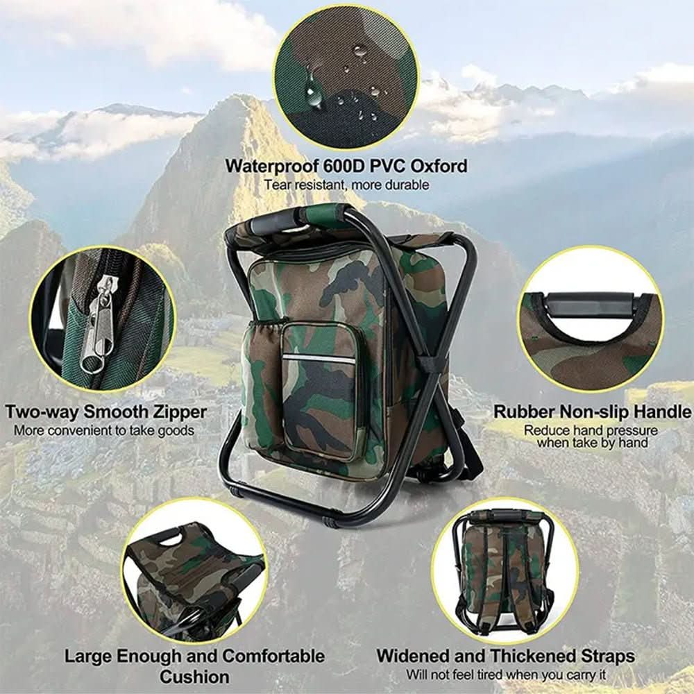 BowLift | 3-in-1 Backpack with Folding Chair & Cooler Compartment for Outdoor Adventures