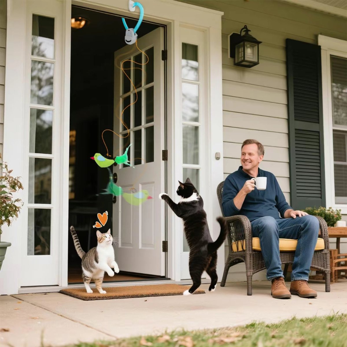 BowLift | Flying Bird Toy That Entertains Cats