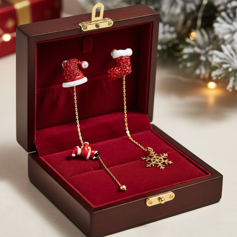 BowLift | Charming Santa Claus Tassel Earrings for a Festive Holiday Style