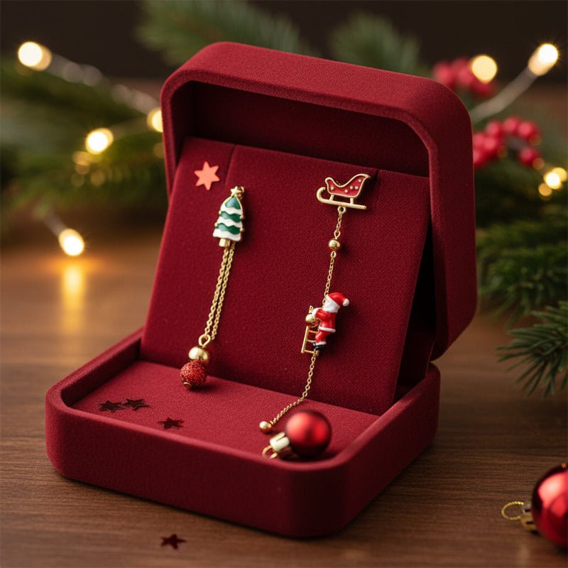 BowLift | Charming Santa Claus Tassel Earrings for a Festive Holiday Style