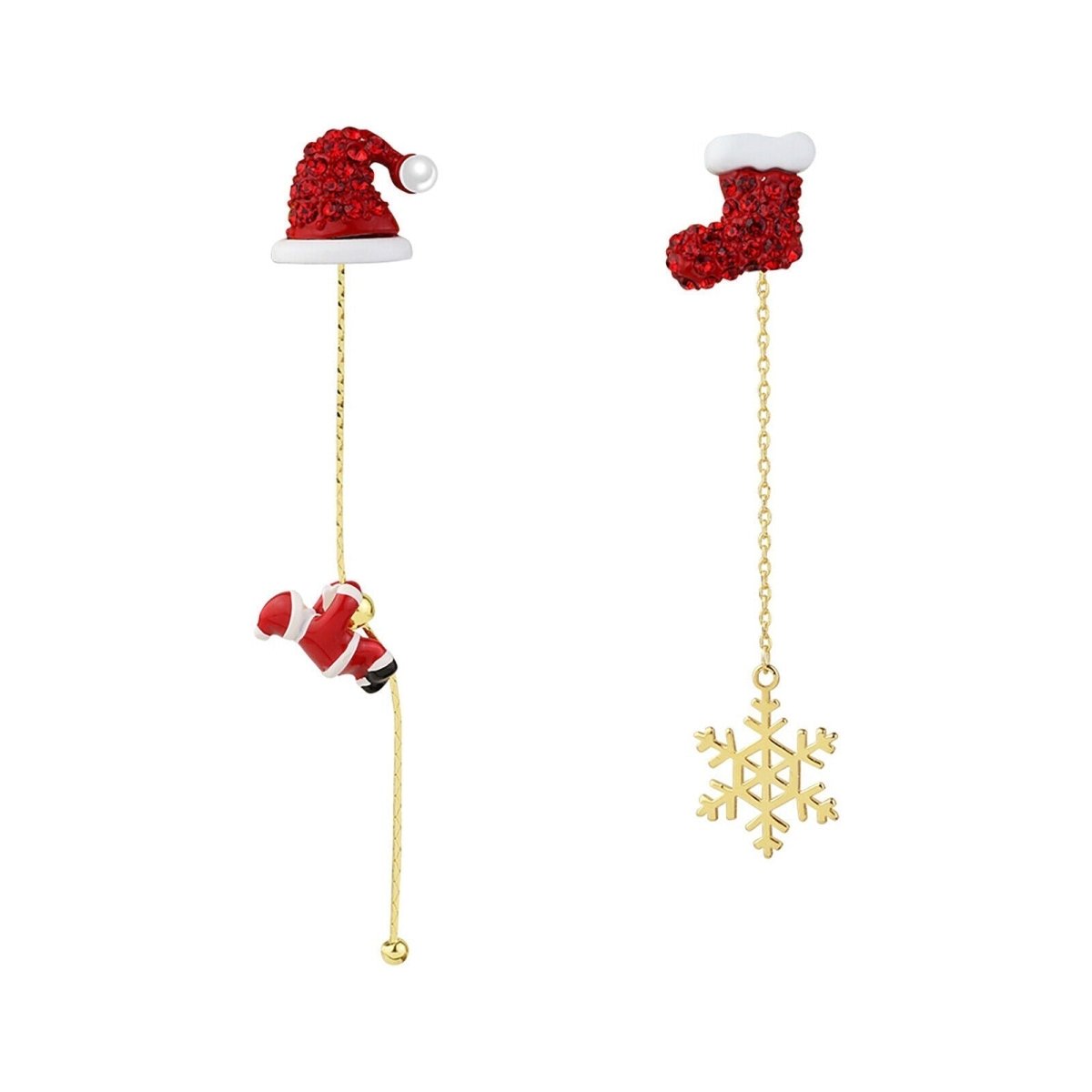 BowLift | Charming Santa Claus Tassel Earrings for a Festive Holiday Style
