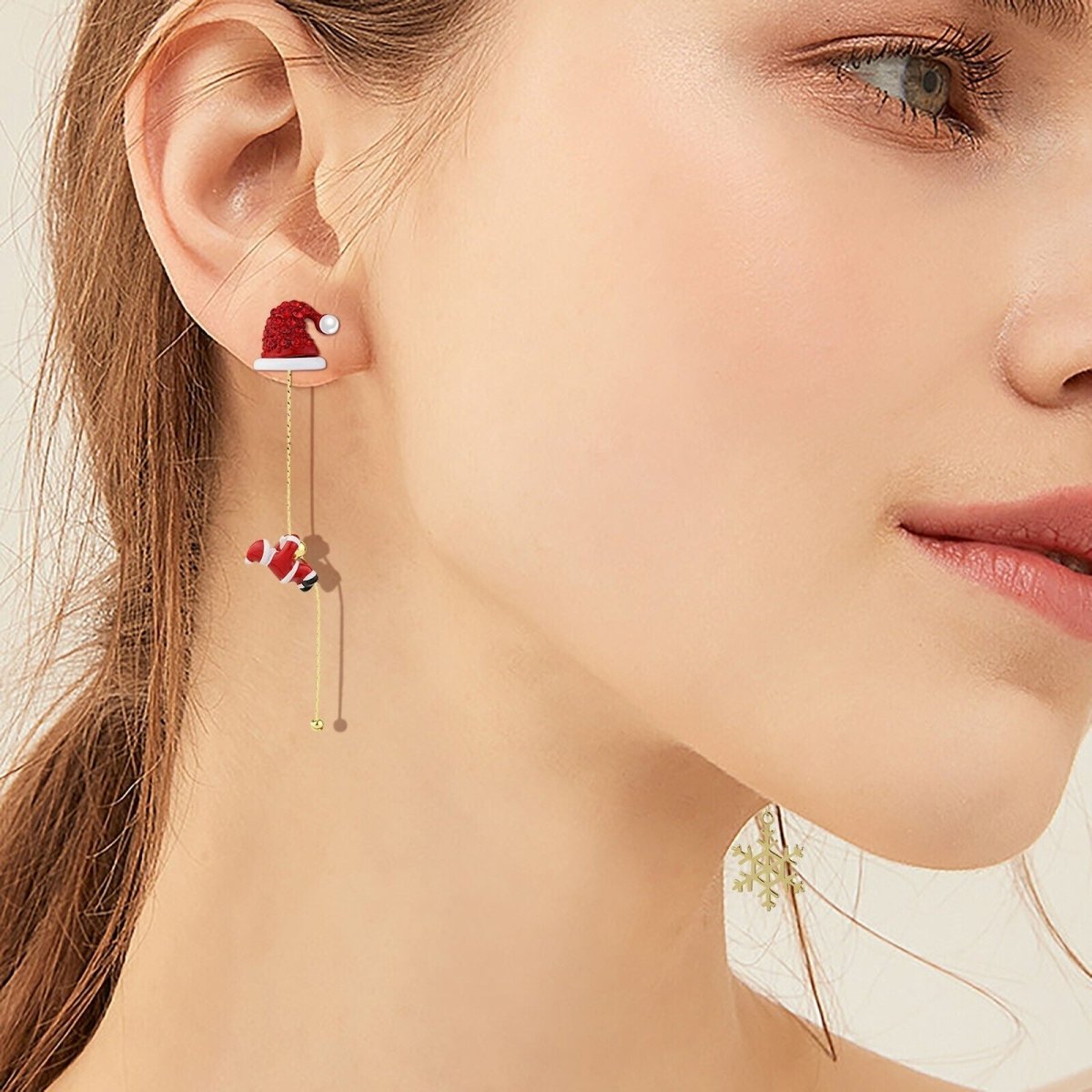 BowLift | Charming Santa Claus Tassel Earrings for a Festive Holiday Style