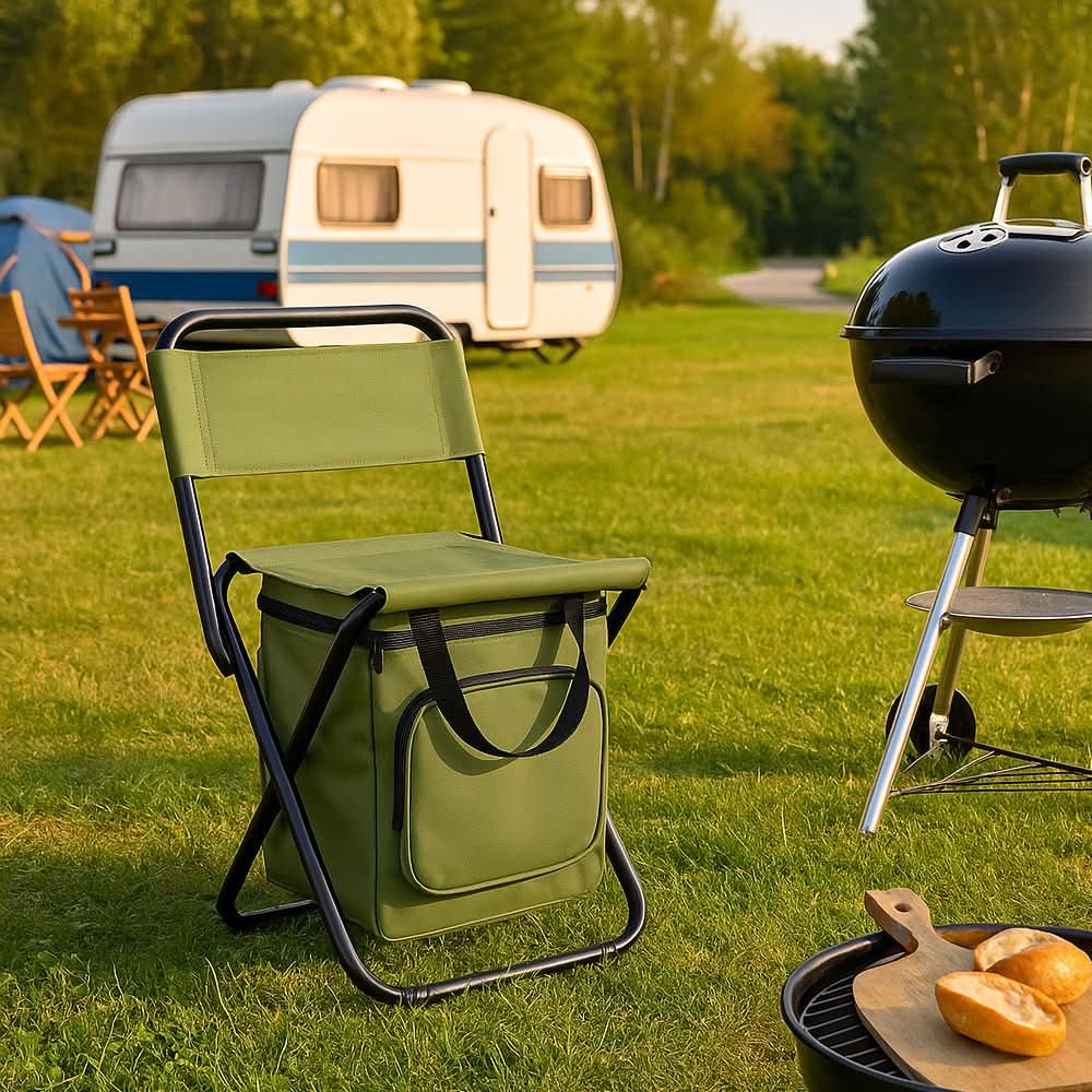 BowLift | Folding chair with integrated cooler bag for outdoor adventures