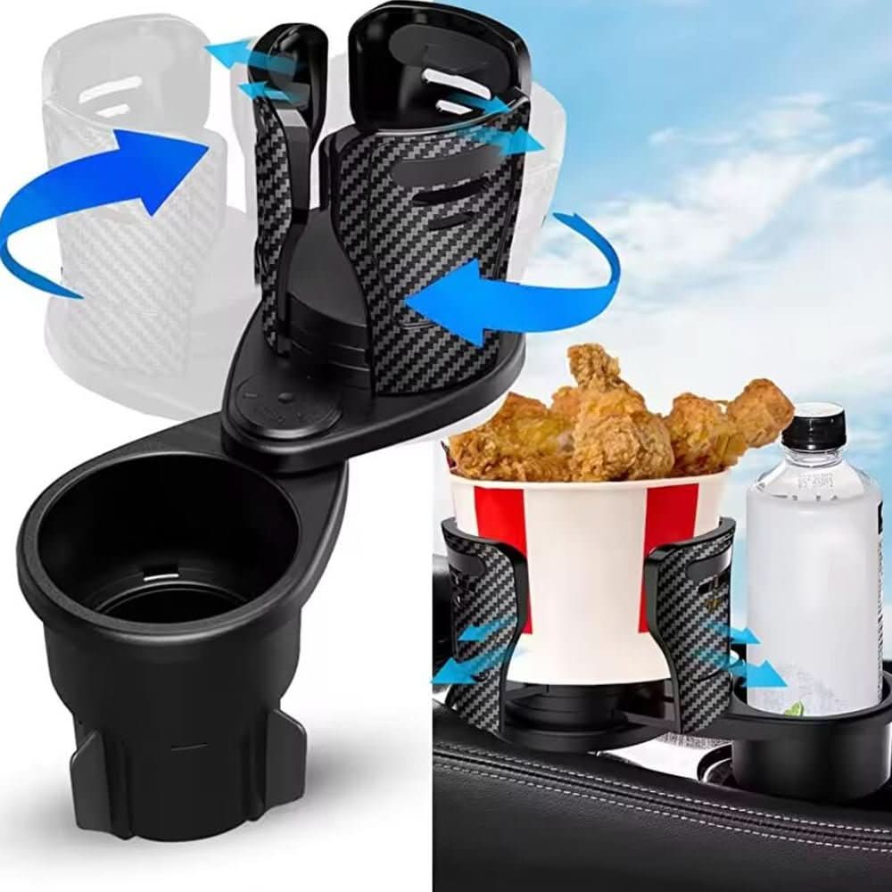 BowLift | 2-in-1 Car Drink Holder with Rotation Function & Telescopic Fixation