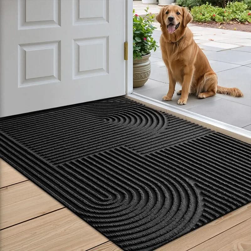 BowLift | Absorbent, washable mat with flowing line pattern