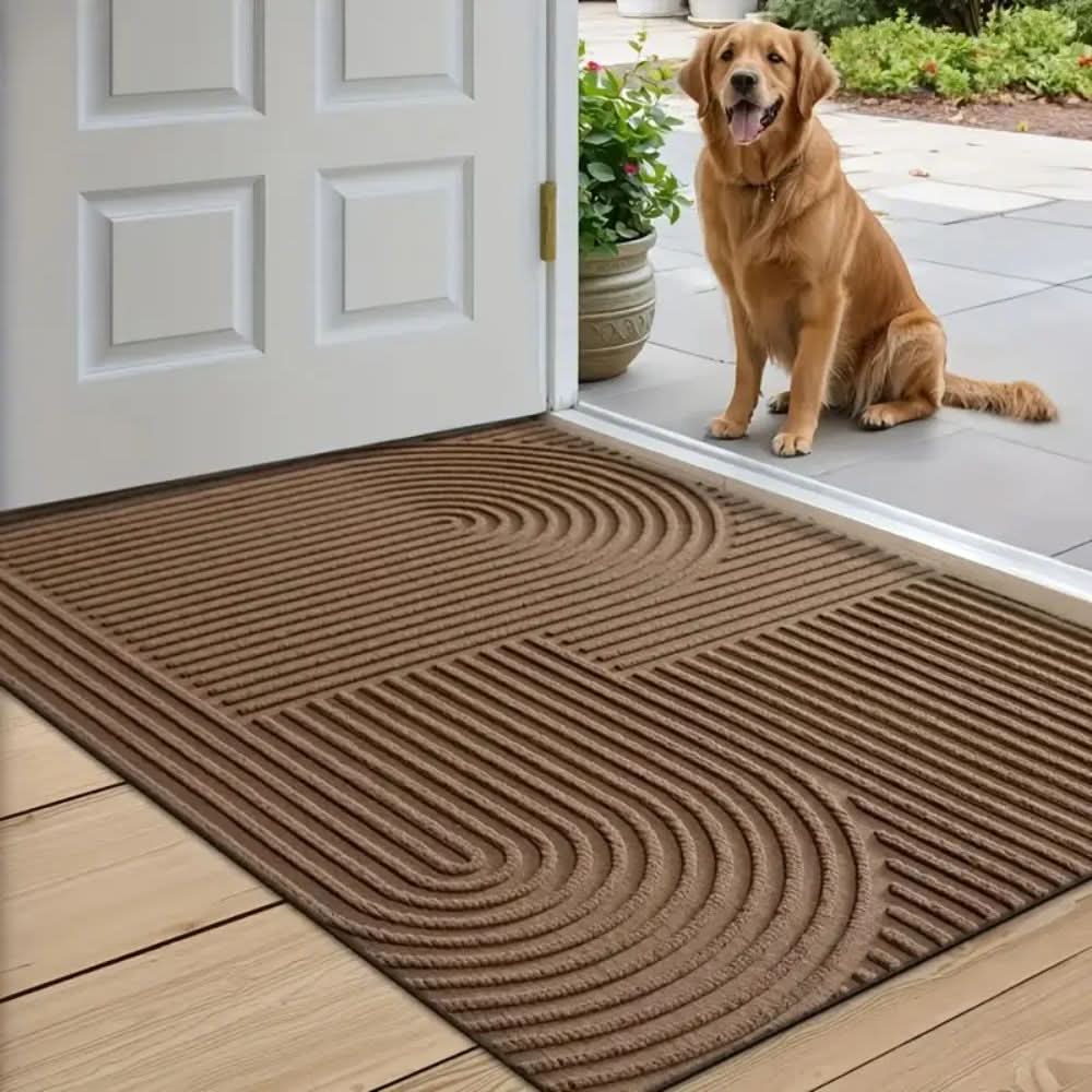 BowLift | Absorbent, washable mat with flowing line pattern