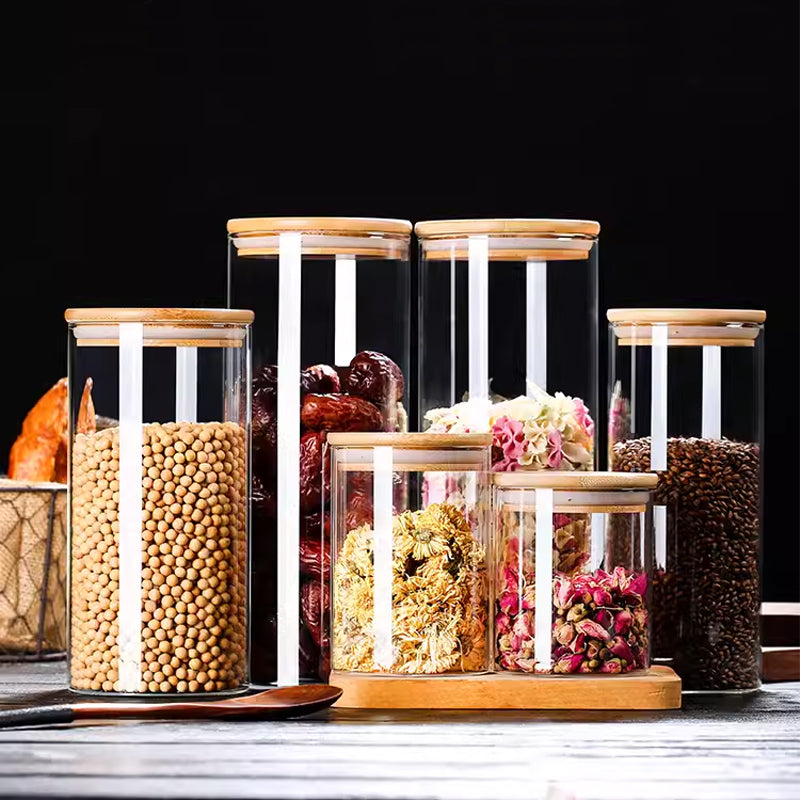 BowLift | Household Glass Bottle Storage Sealed Jar With Lid High Borosilicate Food Grade Tea Jar Storage Jar Storage Daily Kitchen New Product
