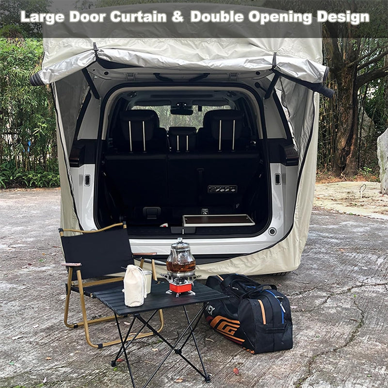 BowLift | Suv Tailgate Tent, Car Camping Tent With Awning Shade, Car Roof Canopy And Poles, Waterproof Car Tent For Outdoor Travel, Fit For Universal Mpvs Cuvs Van