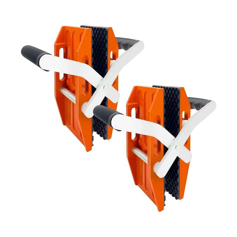 BowLift | 2 pack Double Handed Stone Carrying Clamps 1.97 inch (50mm) with Slip-proof Rubber Pads Granite Lifting Tools